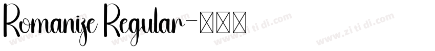 Romanize Regular字体转换